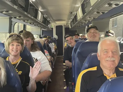 On board the Bucco Bus
